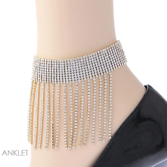 Crystal Tassel Anklet - Picture 1 of 2